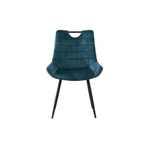 Chaise 'NINO' Velours Petrol, dimension H84 x L56 x P62.5, idéal pour votre cuisine ou salle à manger