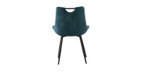Chaise 'NINO' Velours Petrol, dimension H84 x L56 x P62.5, idéal pour votre cuisine ou salle à manger