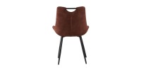 Chaise 'NINO' Velours Rouille, dimension H84 x L56 x P62.5, idéal pour votre cuisine ou salle à manger