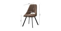 Chaise revêtement Bouclé pour salle à manger coloris Sable. Collection FILA