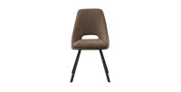 Chaise revêtement Bouclé pour salle à manger coloris Sable. Collection FILA