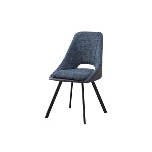 Chaise revêtement Bouclé pour salle à manger coloris Bleu. Collection FILA