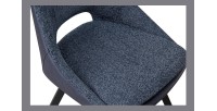 Chaise revêtement Bouclé pour salle à manger coloris Bleu. Collection FILA