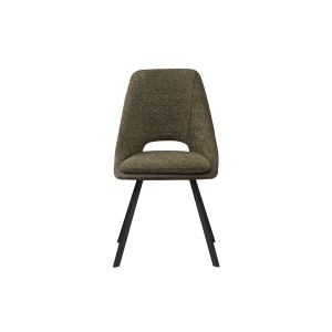 Chaise revêtement Bouclé pour salle à manger coloris Vert. Collection FILA