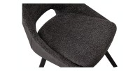 Chaise revêtement Bouclé pour salle à manger coloris Gris. Collection FILA