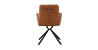 Chaise 'LYRO' PU Cognac, dimension H86 x L55.5 x P64.5, idéal pour votre cuisine ou salle à manger