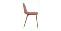 Chaise 'JASMON' coussin PU Terracotta, dimension H81 x L51 x P44, idéal pour votre cuisine ou salle à manger