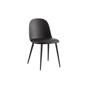 Chaise 'JASMON' coussin PU Noir, dimension H81 x L51 x P44, idéal pour votre cuisine ou salle à manger
