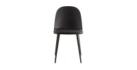 Chaise 'JASMON' coussin PU Noir, dimension H81 x L51 x P44, idéal pour votre cuisine ou salle à manger