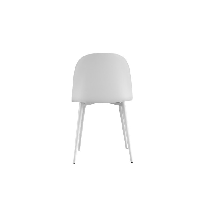 Chaise 'JASMON' Coussin PU Blanc, dimension H81 x L51 x P44, idéal pour votre cuisine ou salle à manger