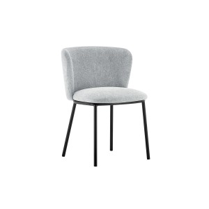 Chaise 'ARTHUS' Tissu Gris clair, dimension H76 x L52 x P54, idéal pour votre cuisine ou salle à manger