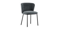 Chaise 'ARTHUS' Tissu Gris foncé, dimension H76 x L52 x P54, idéal pour votre cuisine ou salle à manger