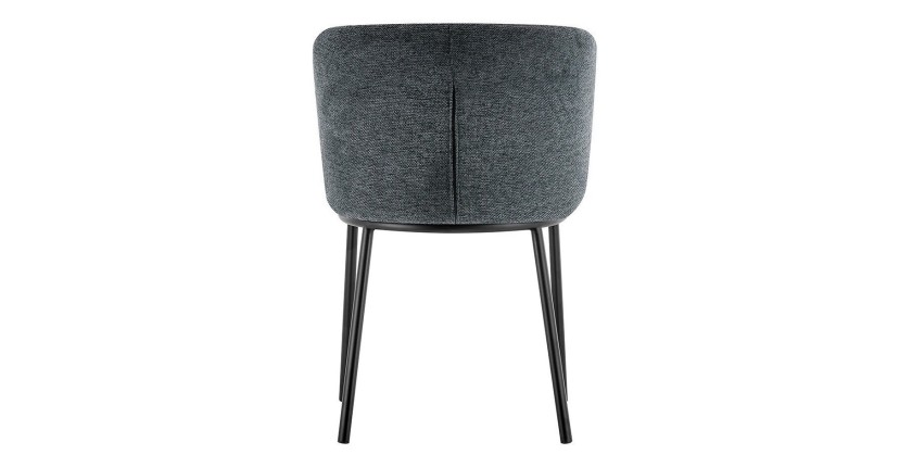 Chaise 'ARTHUS' Tissu Gris foncé, dimension H76 x L52 x P54, idéal pour votre cuisine ou salle à manger
