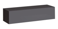 Meuble TV suspendu 120cm coloris gris collection SWITCH. Finitions brillantes.