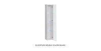 Vitrine suspendue noire avec 1 porte vitrée et éclairage LED inclus. Collection SWITCH.