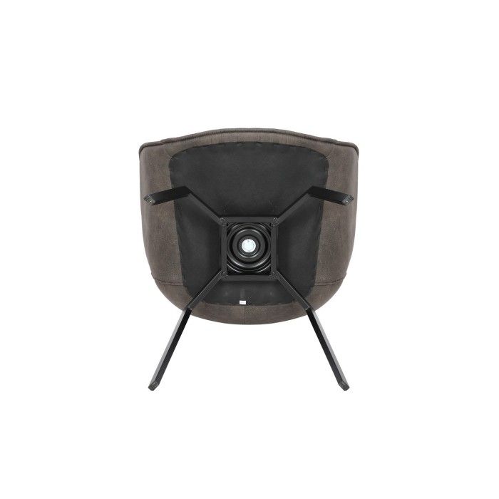 Chaise BOBO PU Micro fibre Gris, dimensions: H84 x L66.5 x P61 cm, idéal pour votre cuisine ou salle à manger
