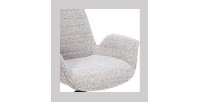 Chaise OMAR Bouclé Beige, dimension H84 x L66 x D58, idéal pour votre cuisine ou salle à manger