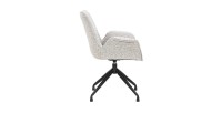 Chaise OMAR Bouclé Beige, dimension H84 x L66 x D58, idéal pour votre cuisine ou salle à manger