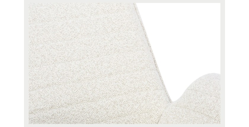Chaise OMAR Bouclé Blanc, dimension H84 x L66 x D58, idéal pour votre cuisine ou salle à manger