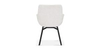 Chaise MADO Pivotant tissu Ecru, dimension H84 x L63 x P63, idéal pour votre cuisine ou salle à manger