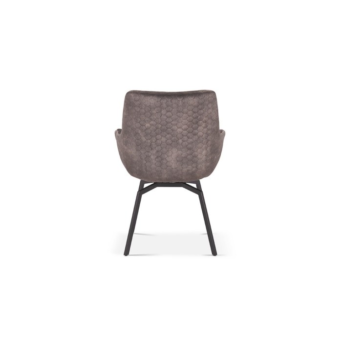 Chaise MADO Pivotant Velours Taupe, dimension H84 x L63 x P63, idéal pour votre cuisine ou salle à manger