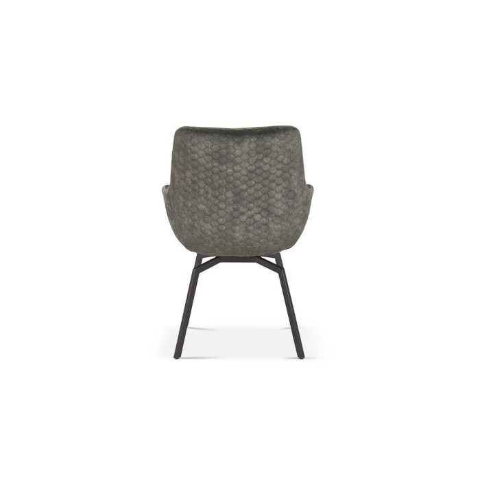 Chaise MADO Pivotant Velours Vert, dimension H84 x L63 x P63, idéal pour votre cuisine ou salle à manger