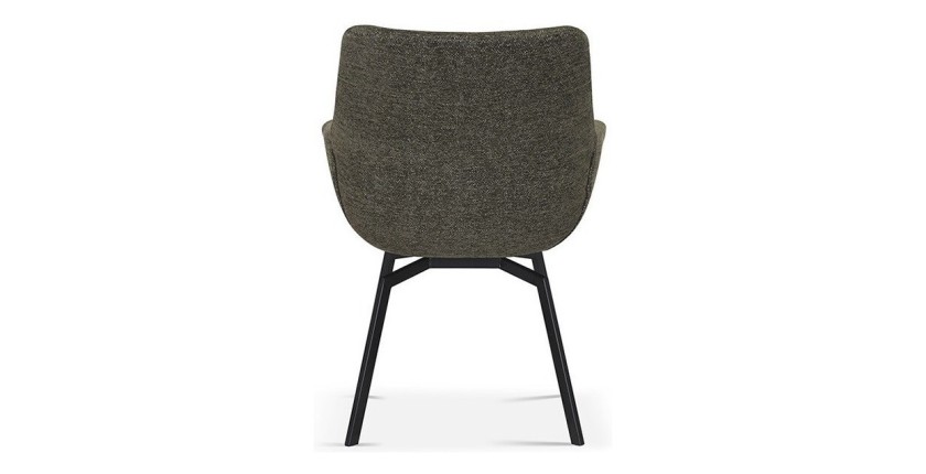 Chaise MADO Pivotant tissu Vert, dimension H84 x L63 x P63, idéal pour votre cuisine ou salle à manger