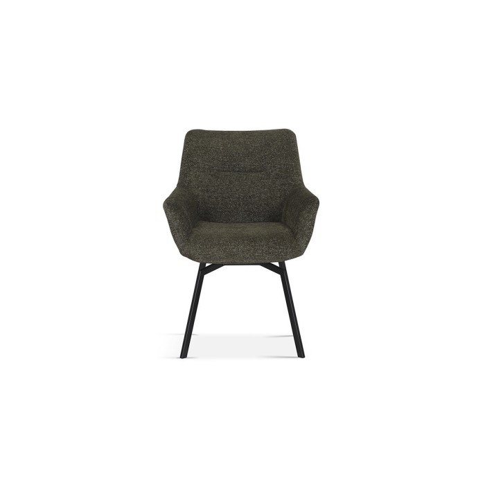 Chaise MADO Pivotant tissu Vert, dimension H84 x L63 x P63, idéal pour votre cuisine ou salle à manger