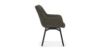 Chaise MADO Pivotant tissu Vert, dimension H84 x L63 x P63, idéal pour votre cuisine ou salle à manger