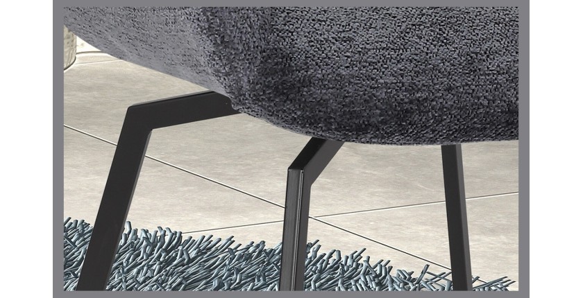 Chaise MADO Pivotant tissu Gris foncé, dimension H84 x L63 x P63, idéal pour votre cuisine ou salle à manger