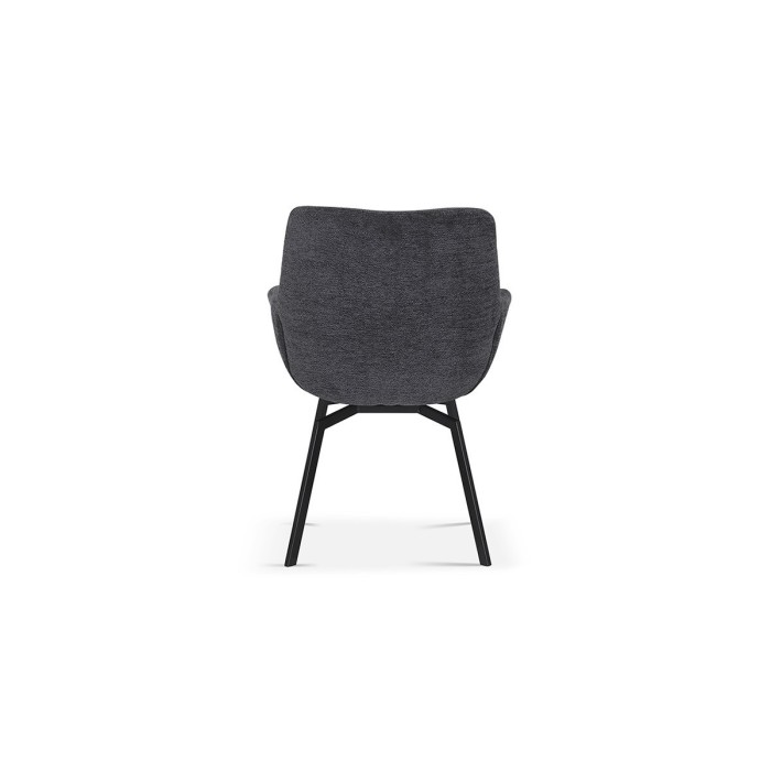 Chaise MADO Pivotant tissu Gris foncé, dimension H84 x L63 x P63, idéal pour votre cuisine ou salle à manger