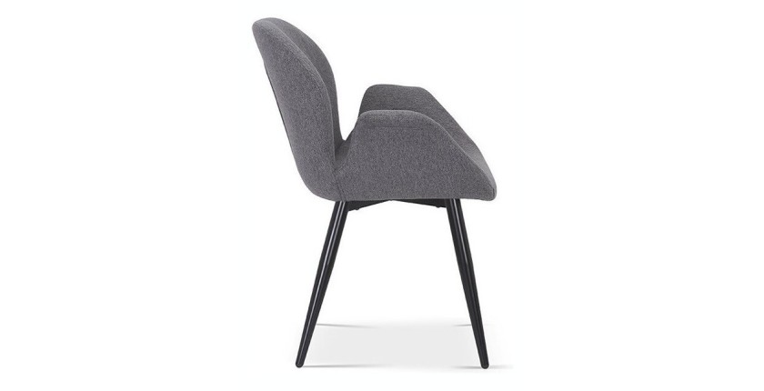 Chaise MAXIMA Tissu Gris, dimension H85 x L64 x P60, idéal pour votre cuisine ou salle à manger