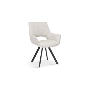 Chaise TIMOTE Tissu Beige, dimension H86.5 x L61 x P64, idéal pour votre cuisine ou salle à manger
