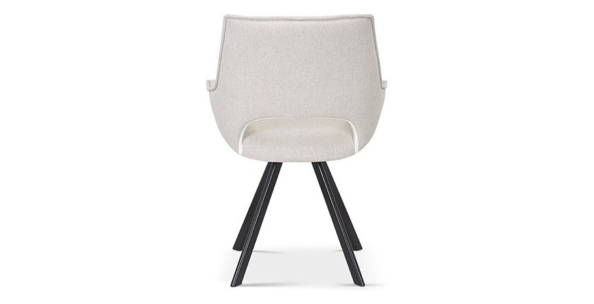Chaise TIMOTE Tissu Beige, dimension H86.5 x L61 x P64, idéal pour votre cuisine ou salle à manger
