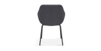 Chaise SAM Tissu Gris Dos PU Gris foncé, dimension H85 x L57.5 x P65, idéal pour votre cuisine ou salle à manger