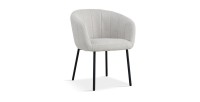 Chaise SEVILLE Tissu beige, dimension H79 x L57 x P62, idéal pour votre cuisine ou salle à manger