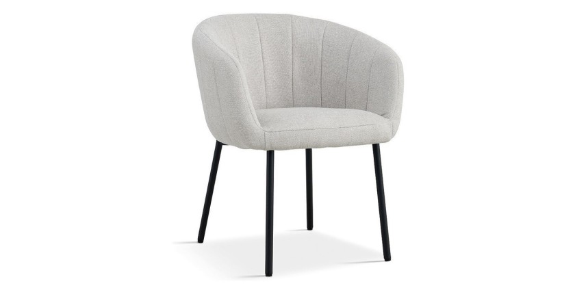 Chaise SEVILLE Tissu beige, dimension H79 x L57 x P62, idéal pour votre cuisine ou salle à manger