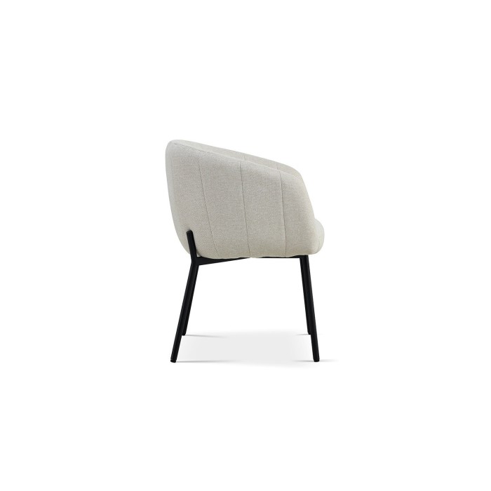 Chaise SEVILLE Tissu beige, dimension H79 x L57 x P62, idéal pour votre cuisine ou salle à manger