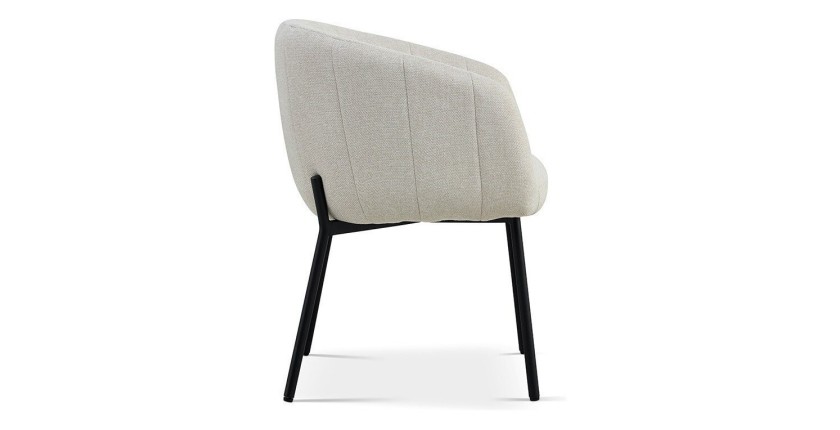 Chaise SEVILLE Tissu beige, dimension H79 x L57 x P62, idéal pour votre cuisine ou salle à manger