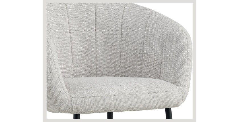 Chaise SEVILLE Tissu beige, dimension H79 x L57 x P62, idéal pour votre cuisine ou salle à manger