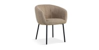 Chaise SEVILLE tissu bouclé sable, dimension H79 x L57 x P62, idéal pour votre cuisine ou salle à manger