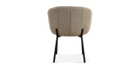 Chaise SEVILLE tissu bouclé sable, dimension H79 x L57 x P62, idéal pour votre cuisine ou salle à manger