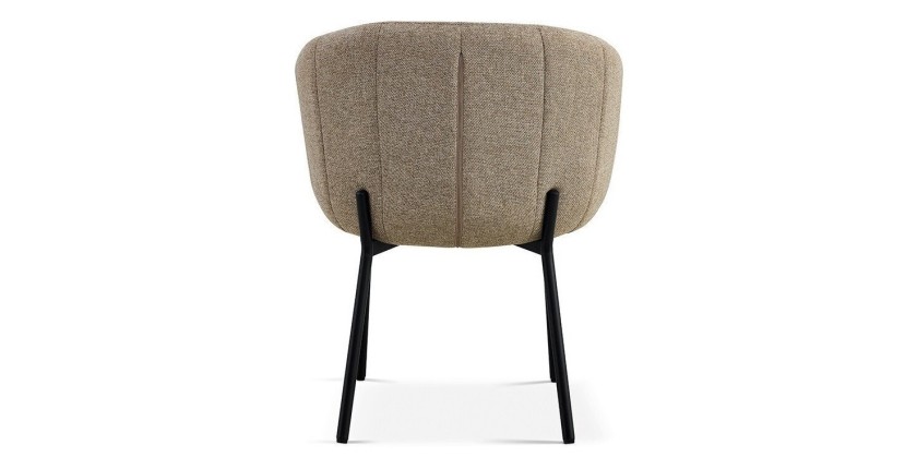 Chaise SEVILLE tissu bouclé sable, dimension H79 x L57 x P62, idéal pour votre cuisine ou salle à manger