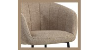 Chaise SEVILLE tissu bouclé sable, dimension H79 x L57 x P62, idéal pour votre cuisine ou salle à manger