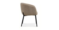 Chaise SEVILLE tissu bouclé sable, dimension H79 x L57 x P62, idéal pour votre cuisine ou salle à manger