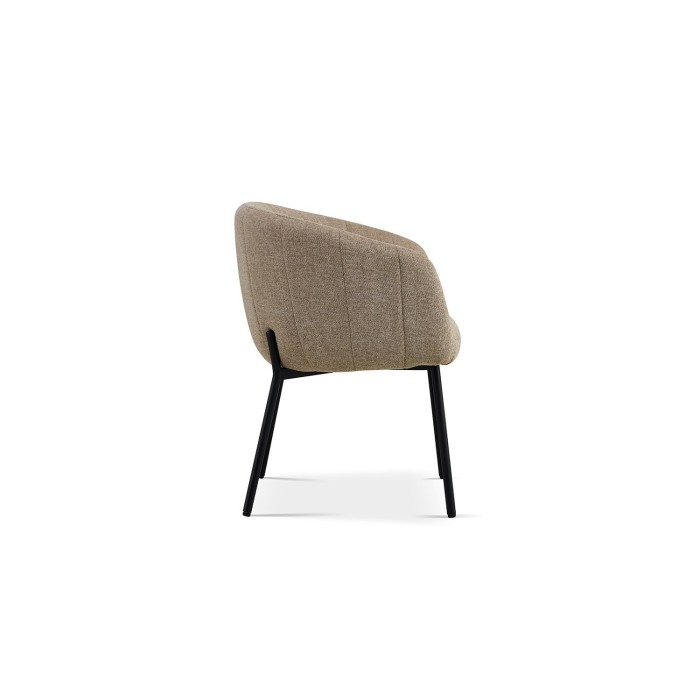 Chaise SEVILLE tissu bouclé sable, dimension H79 x L57 x P62, idéal pour votre cuisine ou salle à manger