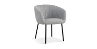 Chaise SEVILLE Tissu Gris clair, dimension H79 x L57 x P62, idéal pour votre cuisine ou salle à manger
