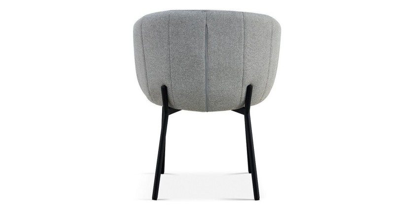 Chaise SEVILLE Tissu Gris clair, dimension H79 x L57 x P62, idéal pour votre cuisine ou salle à manger
