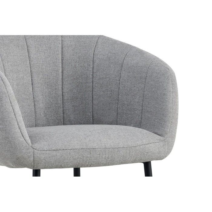 Chaise SEVILLE Tissu Gris clair, dimension H79 x L57 x P62, idéal pour votre cuisine ou salle à manger