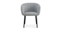 Chaise SEVILLE Tissu Gris clair, dimension H79 x L57 x P62, idéal pour votre cuisine ou salle à manger